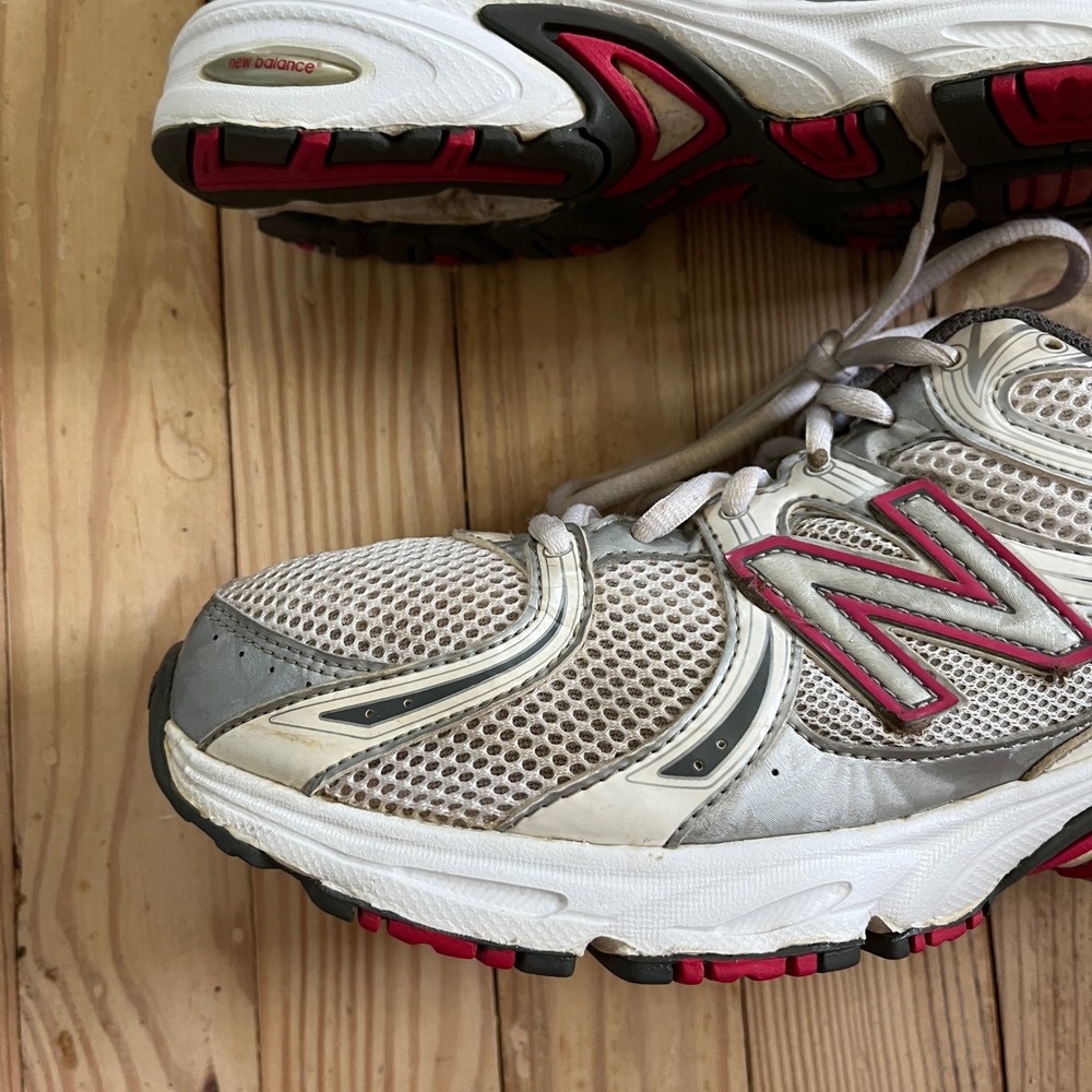 New Balance 470 Womens 10 Silver White Pink Y2K Mesh Athletic Running Shoes - Picture 11 of 11